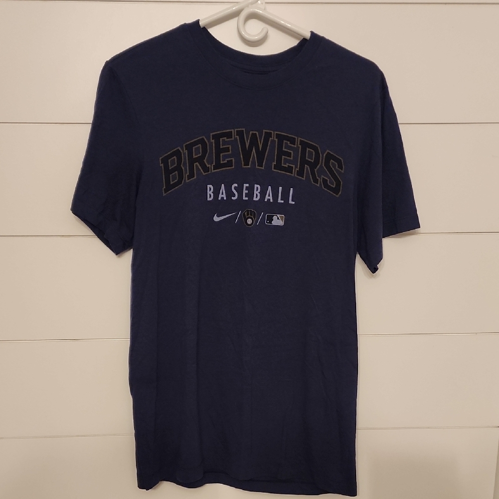Nike Men's Navy Brewers Baseball T-Shirt